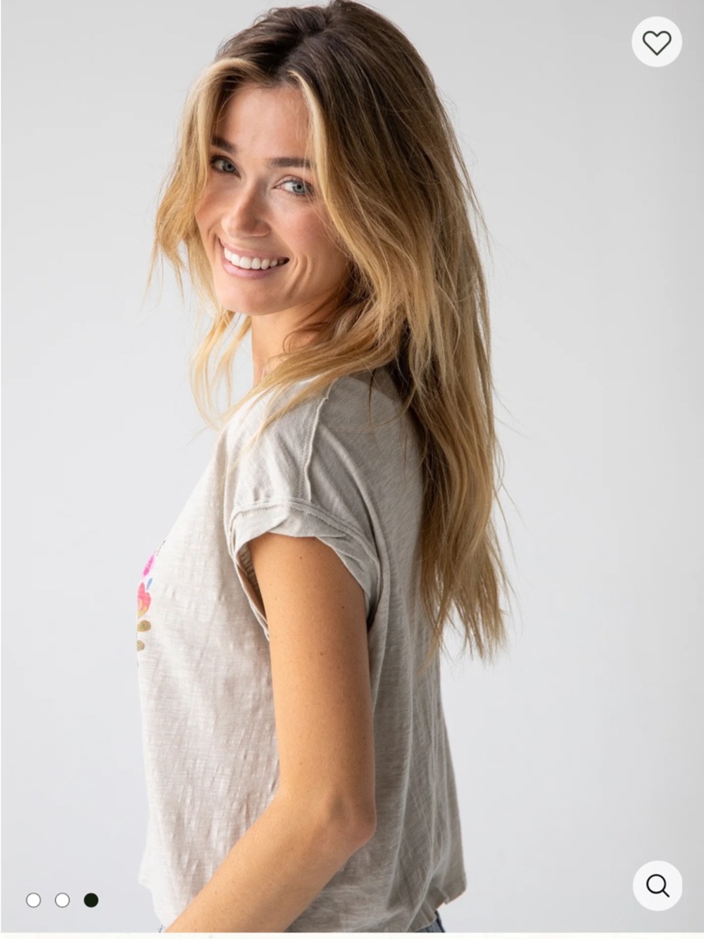 NATURAL LIFE Boxy Boho Tee with Flowers - Picture 8 of 8